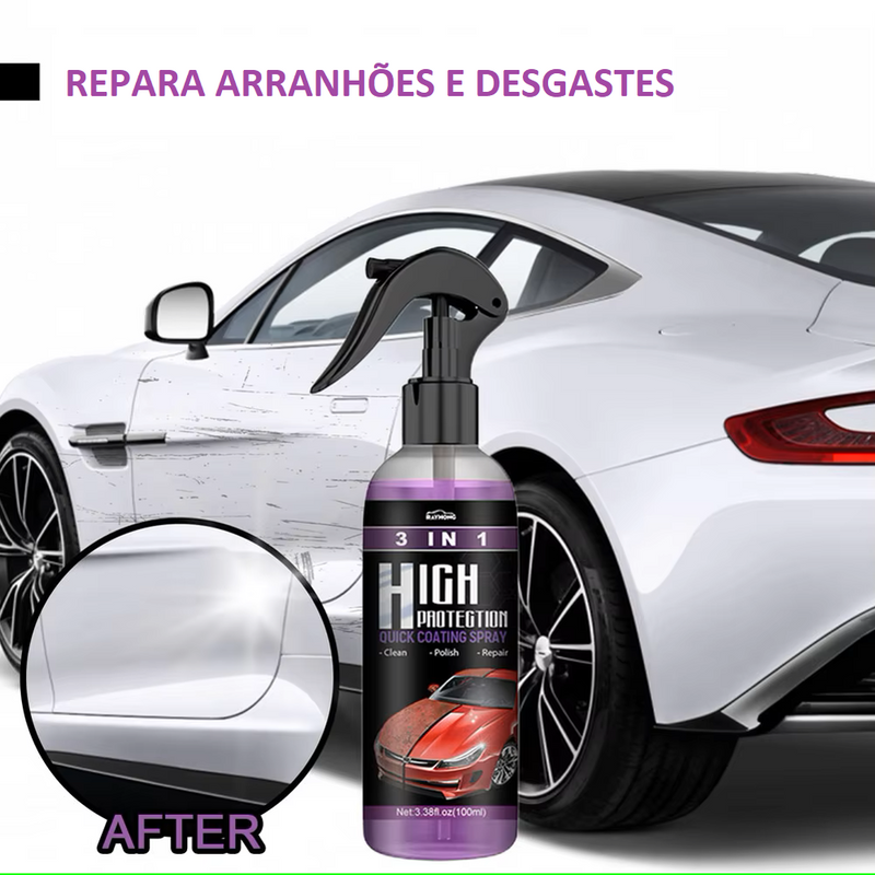 Spray de revestimento rápido para carros de alta proteção 3 em 1